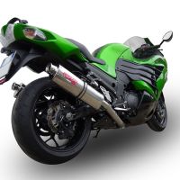 Egzoz ile uyumlu Kawasaki Zzr 1400 2017-2022, Trioval, Homologe sistem Double Susturucu ve özel bağlantı borusu 