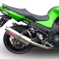 Egzoz ile uyumlu Kawasaki Zzr 1400 2017-2022, Trioval, Homologe sistem Double Susturucu ve özel bağlantı borusu 
