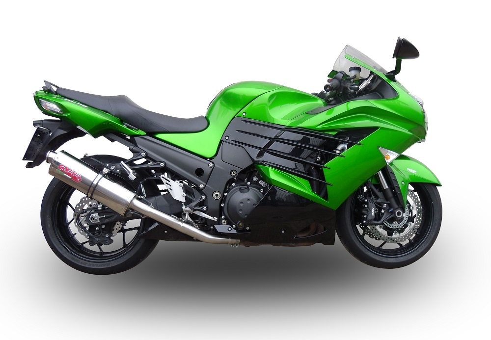 Egzoz ile uyumlu Kawasaki Zzr 1400 2017-2022, Trioval, Homologe sistem Double Susturucu ve özel bağlantı borusu 