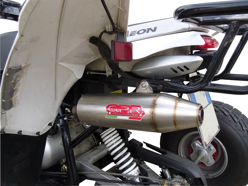 Egzoz ile uyumlu Aeon Cobra 300 2007-2021, Deeptone Atv, Onaylanmış ve yasal, çıkarılabilir db öldürücü dahil tam sistem egzozu 