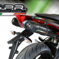 Egzoz ile uyumlu Aprilia Shiver 900 2017-2020, Furore Evo4 Nero, Homologe sistem Double Susturucu ve özel bağlantı borusu 
