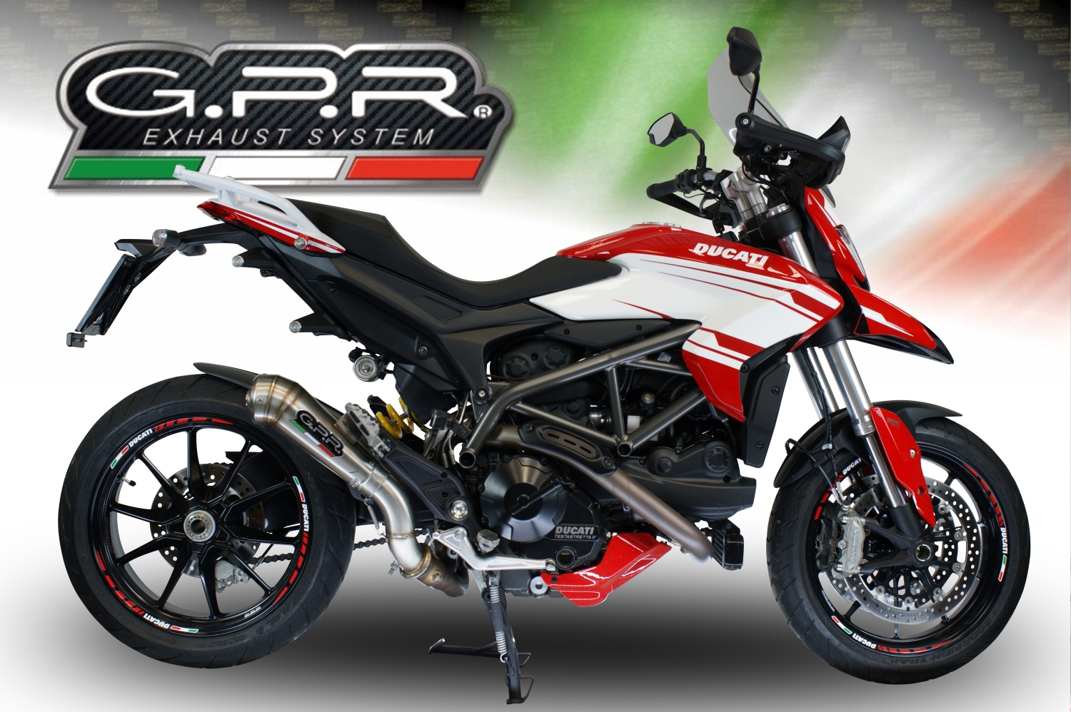 Egzoz ile uyumlu Ducati Hyperstrada -Hypermotard 939 EURO 4 2016-2019, Powercone Evo, Onaylanmış ve yasal, çıkarılabilir db öldürücü dahil tam sistem egzozu 