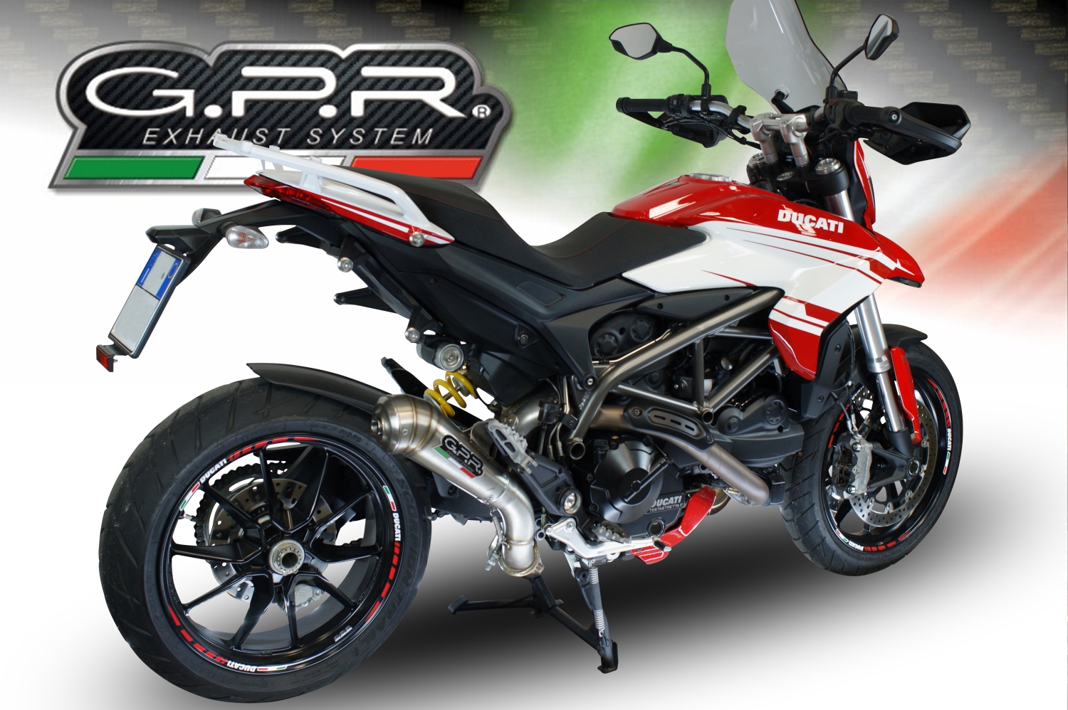 Egzoz ile uyumlu Ducati Hyperstrada -Hypermotard 939 EURO 4 2016-2019, Powercone Evo, Onaylanmış ve yasal, çıkarılabilir db öldürücü dahil tam sistem egzozu 