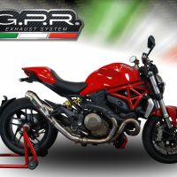 Egzoz ile uyumlu Ducati Monster 1200 S -R 2017-2021, Powercone Evo, Onaylanmış ve yasal, çıkarılabilir db öldürücü dahil tam sistem egzozu 