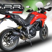 GPR exhaust compatible with  Ducati Multistrada 950 2017-2020, New Grand Prix Evo Black Titanium, Homologated legal slip-on exhaust including removable db killer and link pipe 