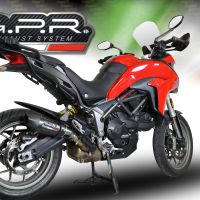 GPR exhaust compatible with  Ducati Multistrada 950 2017-2020, New Grand Prix Evo Poppy, Homologated legal slip-on exhaust including removable db killer and link pipe 