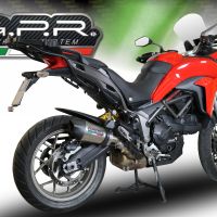 GPR exhaust compatible with  Ducati Multistrada 950 V2 S 2021-2024, New Grand Prix Evo Titanium, Homologated legal slip-on exhaust including removable db killer and link pipe 