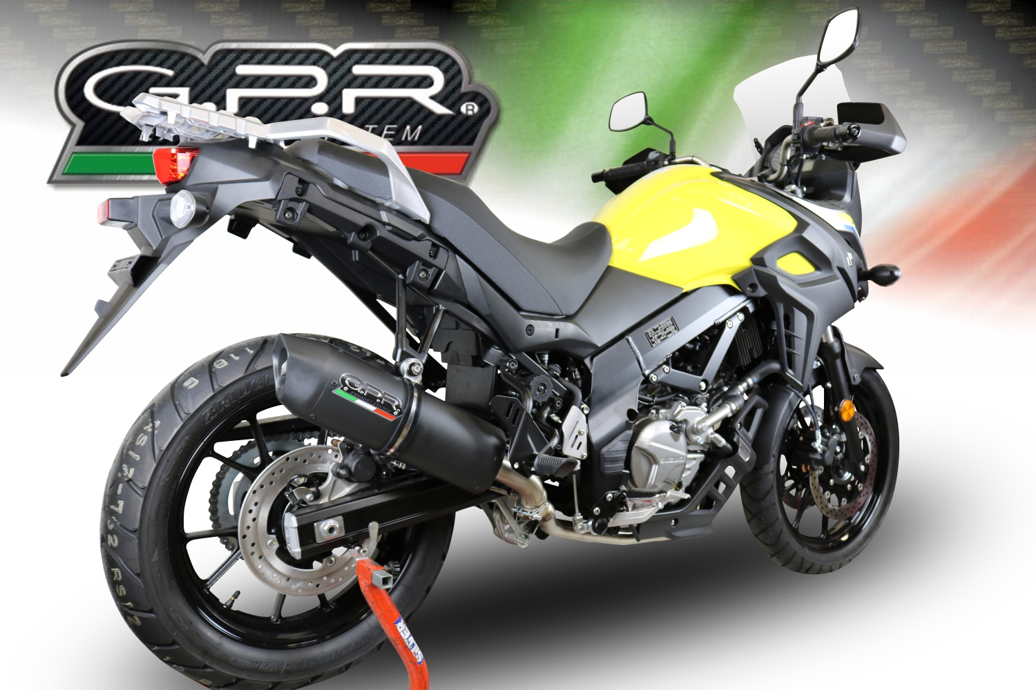 Egzoz ile uyumlu Suzuki V-Strom 650 2021-2025, Furore Evo4 Nero, Çıkarılabilir db öldürücü ve bağlantı borusu dahil AB dışı pazarlar için yasal olan orta tam sistem egzozu 