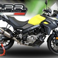 GPR exhaust compatible with  Suzuki V-Strom 650 2021-2025, New Grand Prix Evo Titanium, Mid-full system exhaust legal for UK and non-EU markets including removable db killer 