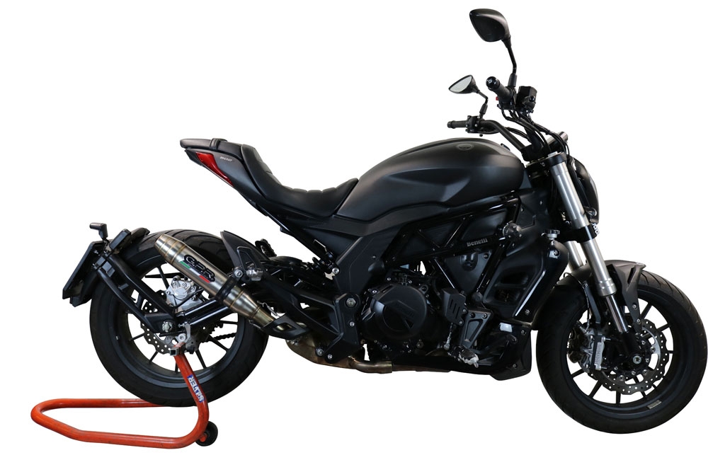 Egzoz ile uyumlu Benelli 502 C 2019-2020, Deeptone Inox, Egzoz yasal, onaylı, çıkarılabilir db killer ve bağlantı borulu susturucu 