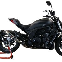 Egzoz ile uyumlu Benelli 502 C 2019-2020, Deeptone Inox, Egzoz yasal, onaylı, çıkarılabilir db killer ve bağlantı borulu susturucu 
