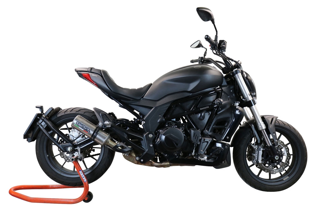 Egzoz ile uyumlu Benelli 502 C 2019-2020, M3 Inox , Egzoz yasal, onaylı, çıkarılabilir db killer ve bağlantı borulu susturucu 