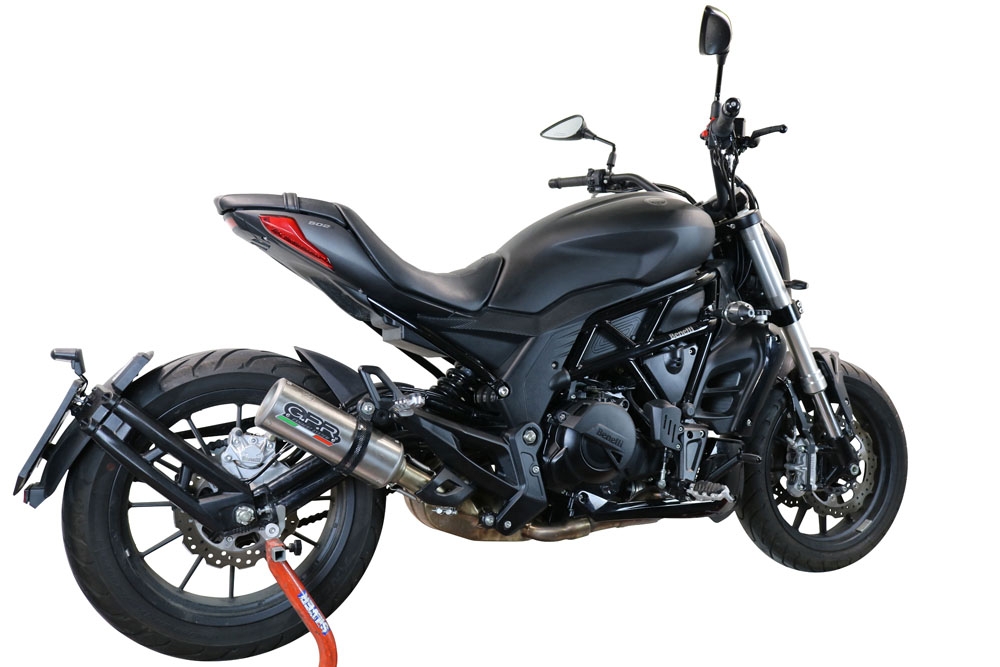 Egzoz ile uyumlu Benelli 502 C 2019-2020, M3 Inox , Egzoz yasal, onaylı, çıkarılabilir db killer ve bağlantı borulu susturucu 