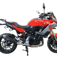 GPR exhaust compatible with  Bmw F 900 XR-R 2020-2025, New Grand Prix Evo Black Titanium, Homologated legal slip-on exhaust including removable db killer and link pipe 