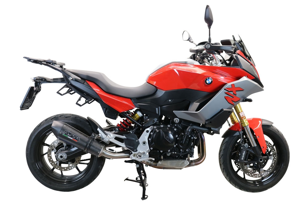 GPR exhaust compatible with  Bmw F 900 XR-R 2020-2025, New Grand Prix Evo Poppy, Homologated legal slip-on exhaust including removable db killer and link pipe 