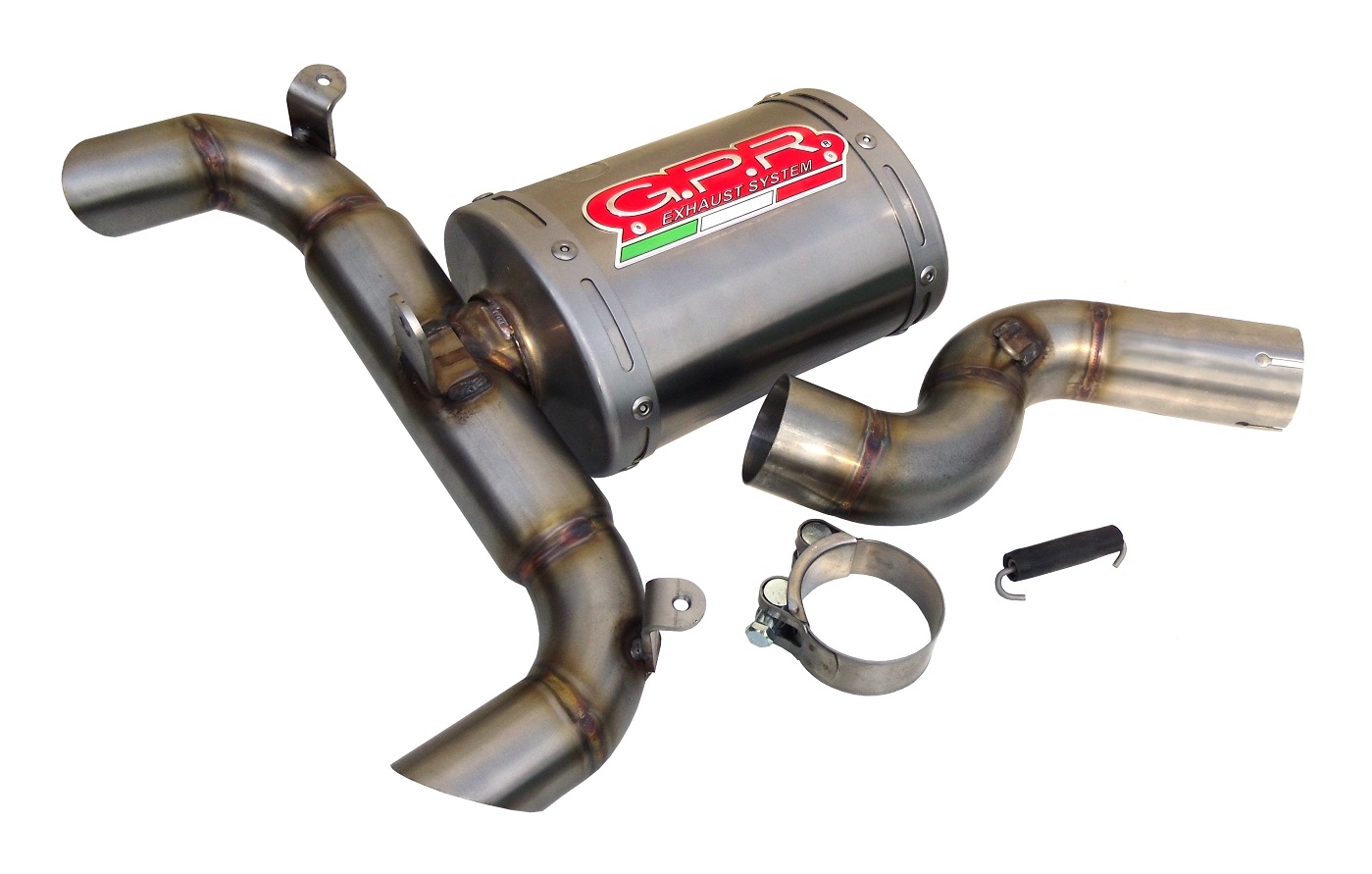 Egzoz ile uyumlu Suzuki Gsr 600 2006-2011, Titanium Oval , Egzoz yasal, onaylı, çıkarılabilir db killer ve bağlantı borulu susturucu 