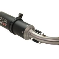 Egzoz ile uyumlu Benelli Bn 125 2021-2024, M3 Black Titanium, Yalnızca gürültü için onaylanan sistem, AB dışındaki pazarlar için geçerlidir Tam hat, susturucu artı toplayıcı 