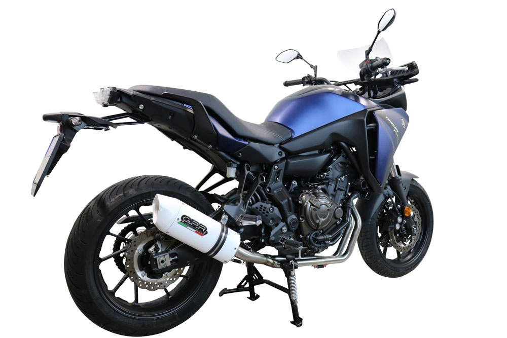 Egzoz ile uyumlu Yamaha Tracer 700 2016-2019, Albus Ceramic, Yalnızca gürültü için onaylanan sistem, AB dışındaki pazarlar için geçerlidir Tam hat, susturucu artı toplayıcı 