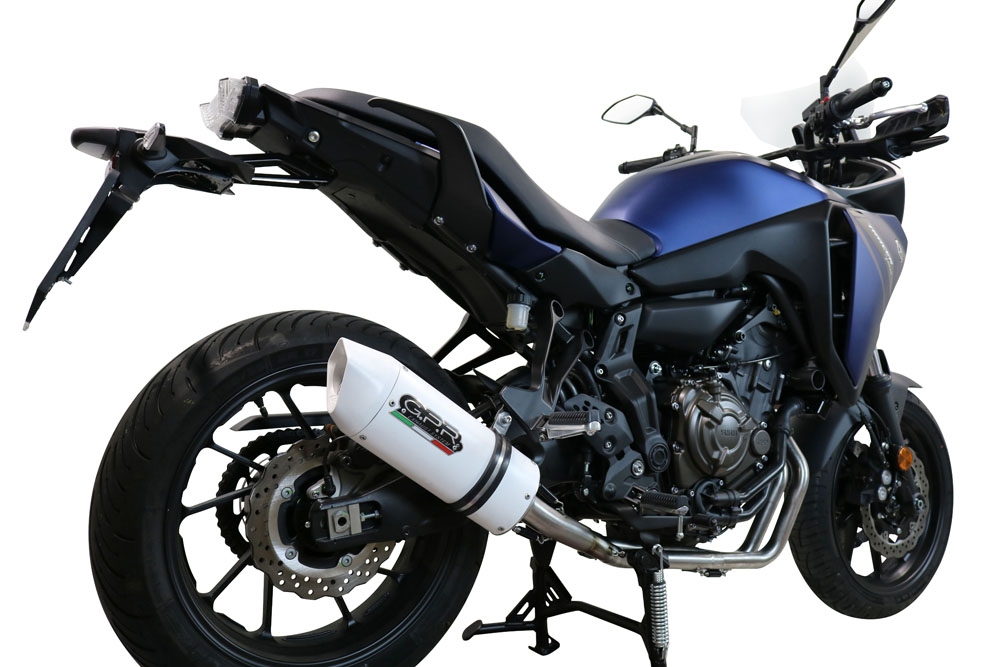 Egzoz ile uyumlu Yamaha Tracer 700 2016-2019, Albus Ceramic, Yalnızca gürültü için onaylanan sistem, AB dışındaki pazarlar için geçerlidir Tam hat, susturucu artı toplayıcı 