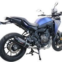 Exhaust compatible with Yamaha Tracer 7 2021-2024, Furore Nero, full system exhaust legal for UK and non-EU countries including removable db killer 