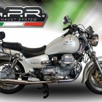 Egzoz ile uyumlu Moto Guzzi California 1100 Special-Stone-Sport-Ev-Alu 1997-2002, Vintacone, Homologe sistem Double Susturucu ve özel bağlantı borusu 
