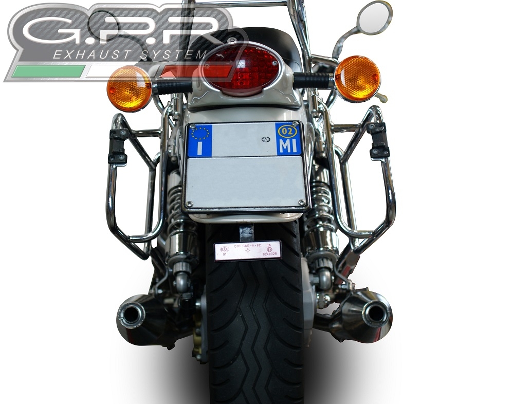 Egzoz ile uyumlu Moto Guzzi California 1100 Special-Stone-Sport-Ev-Alu 1997-2005, Vintacone, Homologe sistem Double Susturucu ve özel bağlantı borusu 