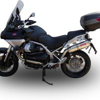 Egzoz ile uyumlu Moto Guzzi Stelvio 1200 8V 2011-2017, Trioval, Egzoz yasal, onaylı, çıkarılabilir db killer ve bağlantı borulu susturucu 