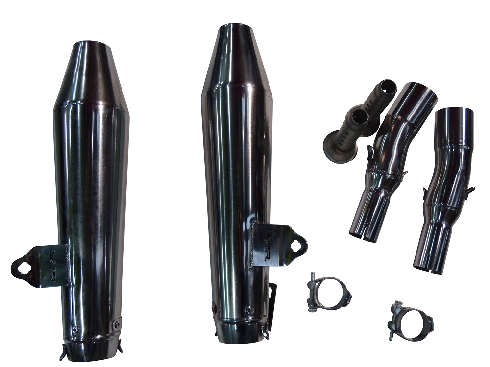 Egzoz ile uyumlu Moto Guzzi V7 (I - II) - Stone - Special 2012-2016, Vintacone , Homologe sistem Double Susturucu ve özel bağlantı borusu 