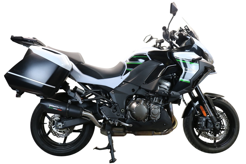 Egzoz GPR ile uyumlu  Kawasaki Versys 1000 I.E. 2019-2020, New Grand Prix Evo Poppy, Egzoz yasal, onaylı, çıkarılabilir db killer ve bağlantı borulu susturucu 