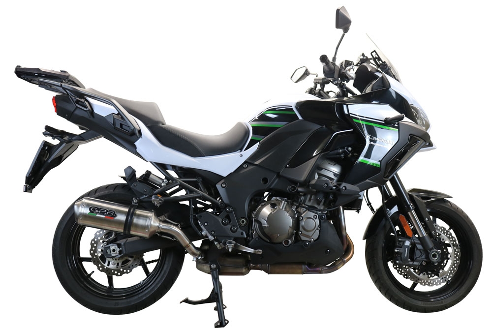 Egzoz ile uyumlu Kawasaki Versys 1000 I.E. 2019-2020, Satinox , Egzoz yasal, onaylı, çıkarılabilir db killer ve bağlantı borulu susturucu 