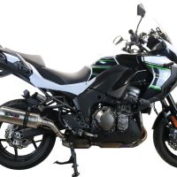 Egzoz ile uyumlu Kawasaki Versys 1000 I.E. 2019-2020, Satinox , Egzoz yasal, onaylı, çıkarılabilir db killer ve bağlantı borulu susturucu 