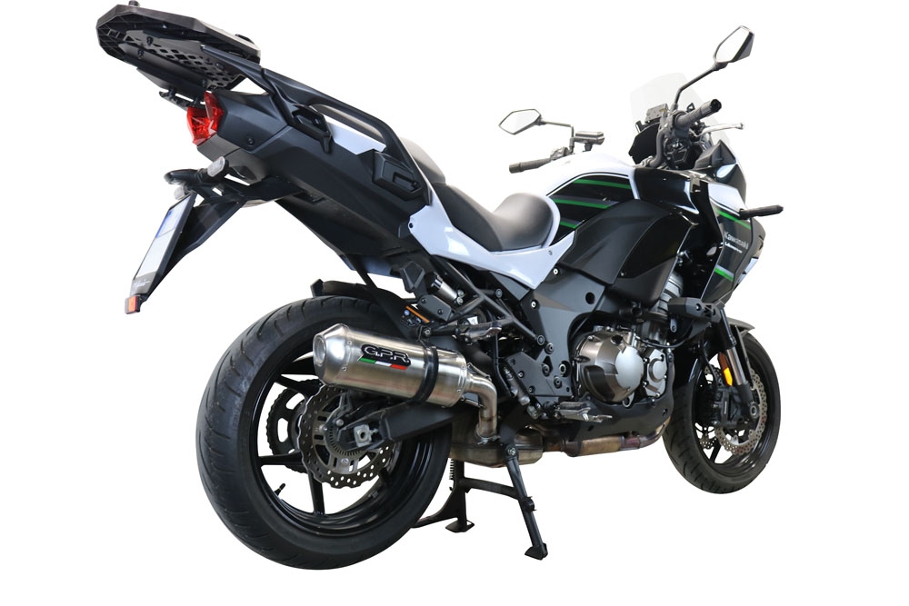 Egzoz ile uyumlu Kawasaki Versys 1000 I.E. 2019-2020, Satinox , Egzoz yasal, onaylı, çıkarılabilir db killer ve bağlantı borulu susturucu 