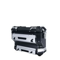 GPR TECH compatible with  Bmw F 850 Gs Adventure 2021/2023 e5 GPR TECH Pair of side cases aluminum made with contoured right side, black color with specific pannier holder Capacity 38 LT. + 32 LT.