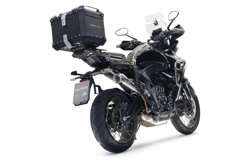 Egzoz ile uyumlu Zontes 350 T1 ADV 2022-2024, Powercone Evo, Egzoz yasal, onaylı, çıkarılabilir db killer ve bağlantı borulu susturucu 