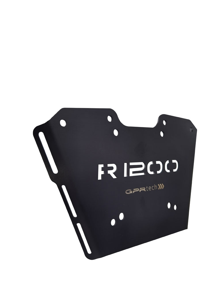 GPR TECH compatible with  Bmw R 1250 R - Rs 2021/2024 e5 GPR TECH SPECIFIC TITANIUM PLATE TOP CASE-ALPITECH 35/55 LT compatible with original luggage rack,titanium made with 4 anchor points