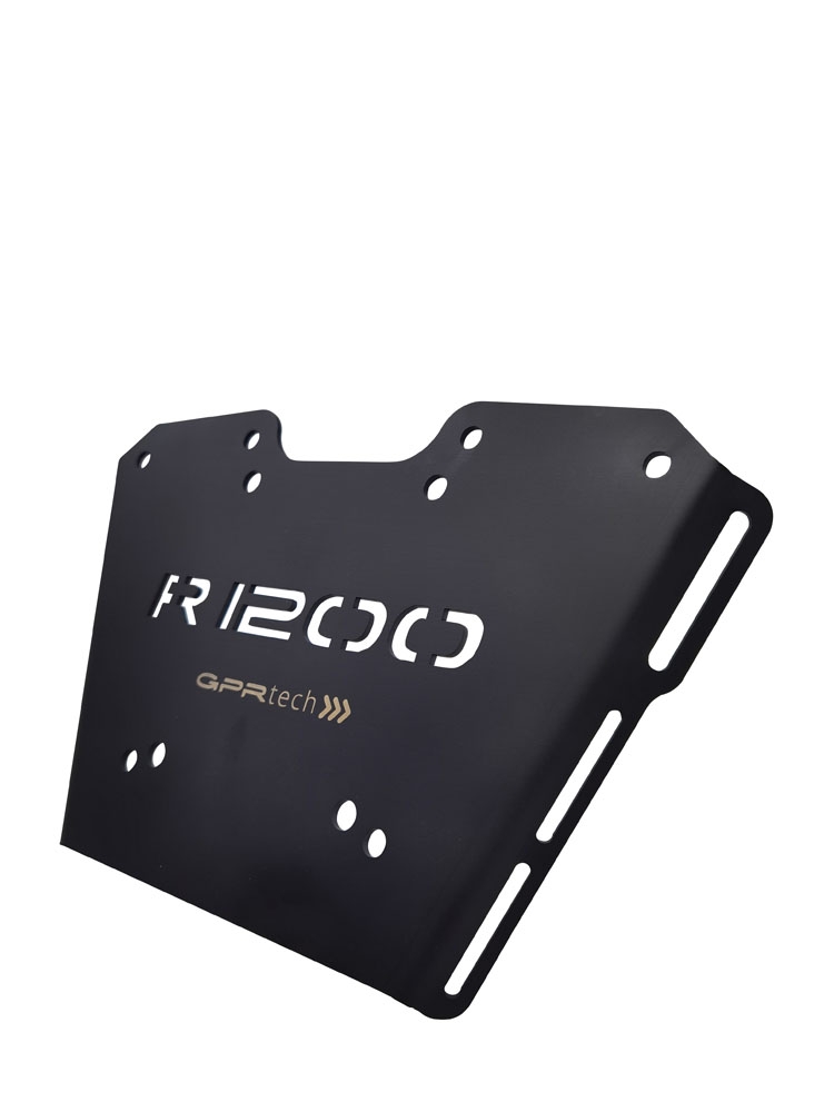 GPR TECH compatible with  Bmw R 1250 R - Rs 2021/2024 e5 GPR TECH SPECIFIC TITANIUM PLATE TOP CASE-ALPITECH 35/55 LT compatible with original luggage rack,titanium made with 4 anchor points