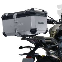 Topkoffer GPR TECH compatibel met  Zontes 350 T1 ADV 2022/2024 e5 Alüminyum üst çanta, özel plaka dahil gümüş rengi Kapasite Litre 45