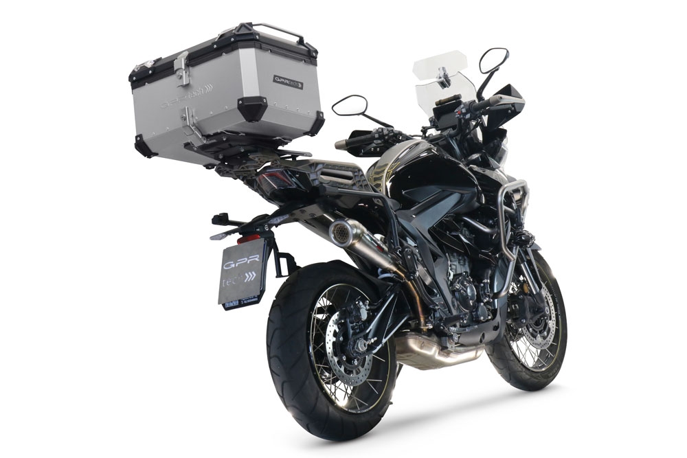 Egzoz ile uyumlu Zontes 350 T1 ADV 2022-2024, Powercone Evo, Egzoz yasal, onaylı, çıkarılabilir db killer ve bağlantı borulu susturucu 