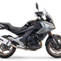 Egzoz ile uyumlu Cf Moto 700 Mt 2023-2024, Albus Ceramic, Onaylı egzoz, bağlantı borusu ve çıkarılabilir db öldürücü dahil Avrupa DIŞI pazarlar için yasal 