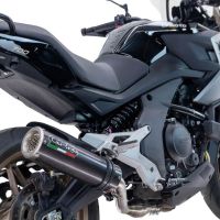 Exhaust compatible with Cf Moto 700 Mt 2023-2024, M3 Poppy , Slip-on exhaust legal for UK and non-EU markets including link pipe and removable db killer 