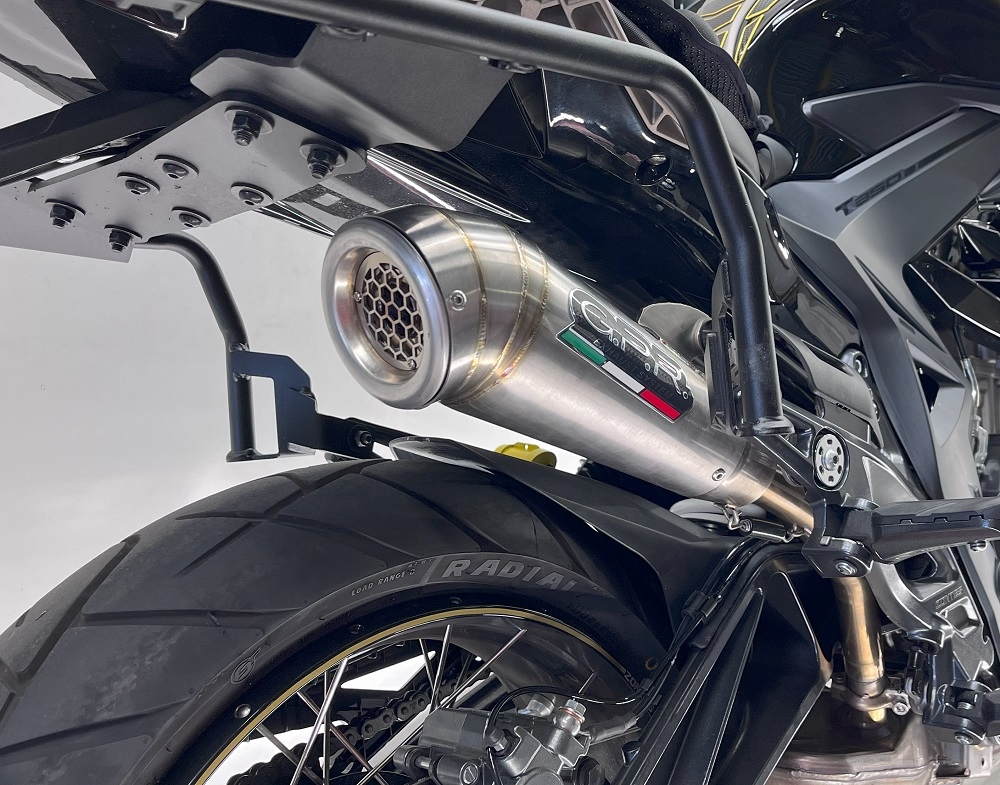 Egzoz ile uyumlu Zontes 350 T1 ADV 2022-2024, Powercone Evo, Egzoz yasal, onaylı, çıkarılabilir db killer ve bağlantı borulu susturucu 