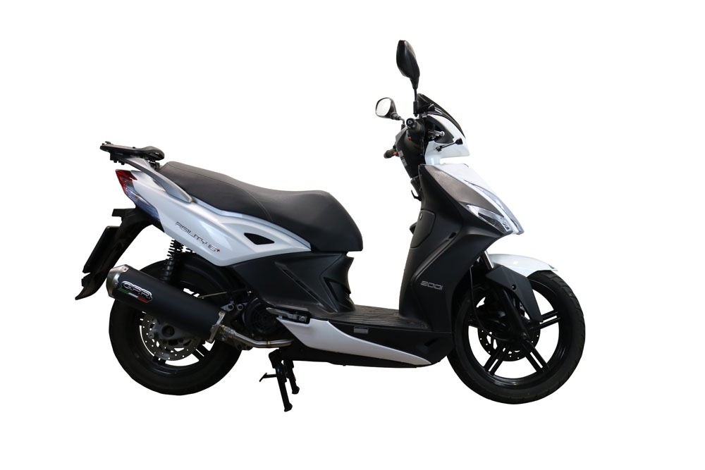 Egzoz ile uyumlu Kymco Agility 200 - I.E. R16 - Plus 2010-2014, Evo4 Road, Onaylanmış ve yasal, çıkarılabilir db öldürücü dahil tam sistem egzozu 