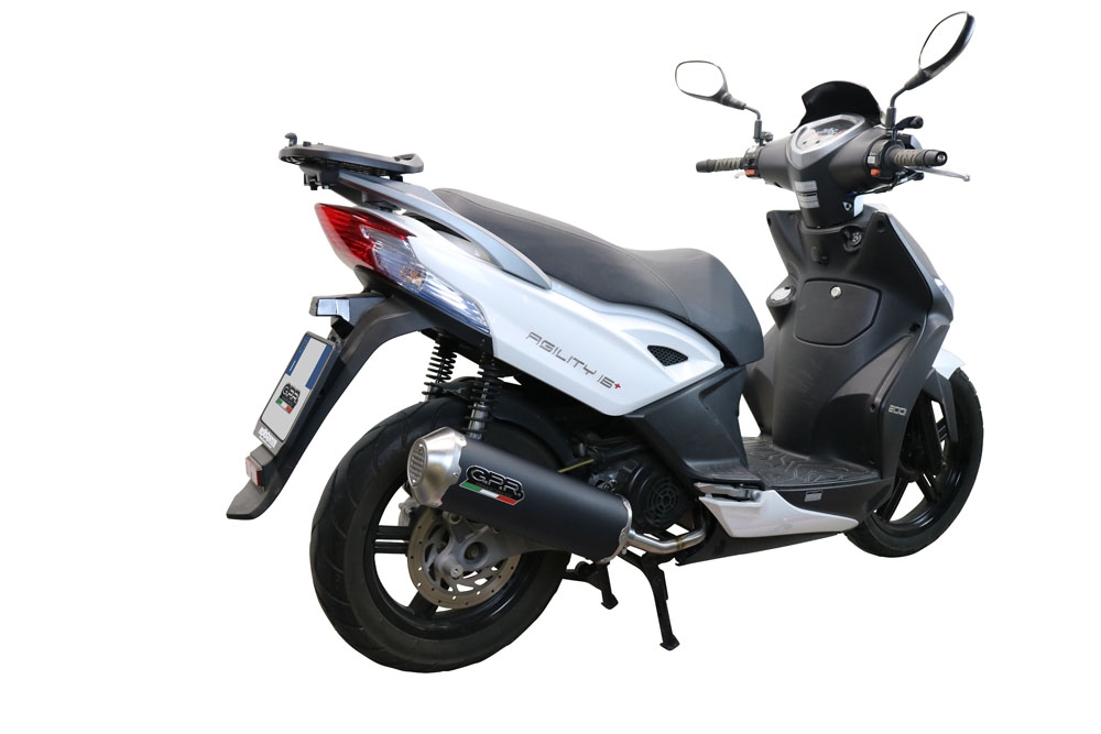 Egzoz ile uyumlu Kymco Agility 200 - I.E. R16 - Plus 2010-2014, Evo4 Road, Onaylanmış ve yasal, çıkarılabilir db öldürücü dahil tam sistem egzozu 