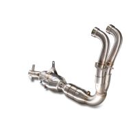 Egzoz ile uyumlu Aprilia RS 457 2024-2025, Ghost Inox, Yalnızca gürültü için onaylanan sistem, AB dışındaki pazarlar için geçerlidir Tam hat, susturucu artı toplayıcı 