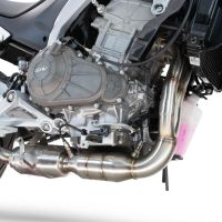 Egzoz ile uyumlu Aprilia RS 457 2024-2025, Powercone Evo, Yalnızca gürültü için onaylanan sistem, AB dışındaki pazarlar için geçerlidir Tam hat, susturucu artı toplayıcı 