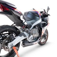 Egzoz ile uyumlu Aprilia RS 457 2024-2025, Ghost Inox, Yalnızca gürültü için onaylanan sistem, AB dışındaki pazarlar için geçerlidir Tam hat, susturucu artı toplayıcı 