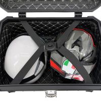 GPR TECH TOP CASE ALPI-TECH 55 LT SILVER Top case in aluminum,including soft backrest, silver color with universal plate  Capacity 55 LT.