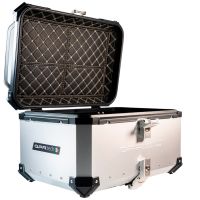 GPR TECH TOP CASE ALPI-TECH 55 LT SILVER Top case in aluminum,including soft backrest, silver color with universal plate  Capacity 55 LT.