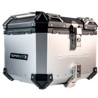 Top case GPR TECH compatible with  Benelli Trk 125 2019/2023 GPR TECH Top case in aluminum, silver color with specific plate included Capacity 35 LT.