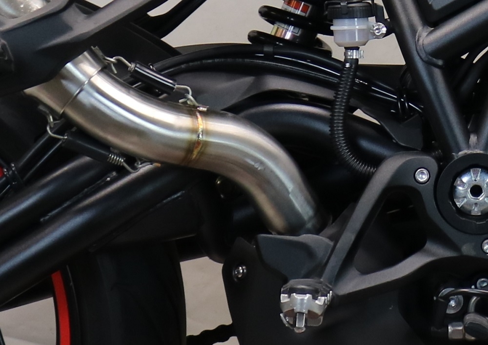Egzoz ile uyumlu Benelli 752 S 2019-2021, M3 Black Titanium, Egzoz yasal, onaylı, çıkarılabilir db killer ve bağlantı borulu susturucu 